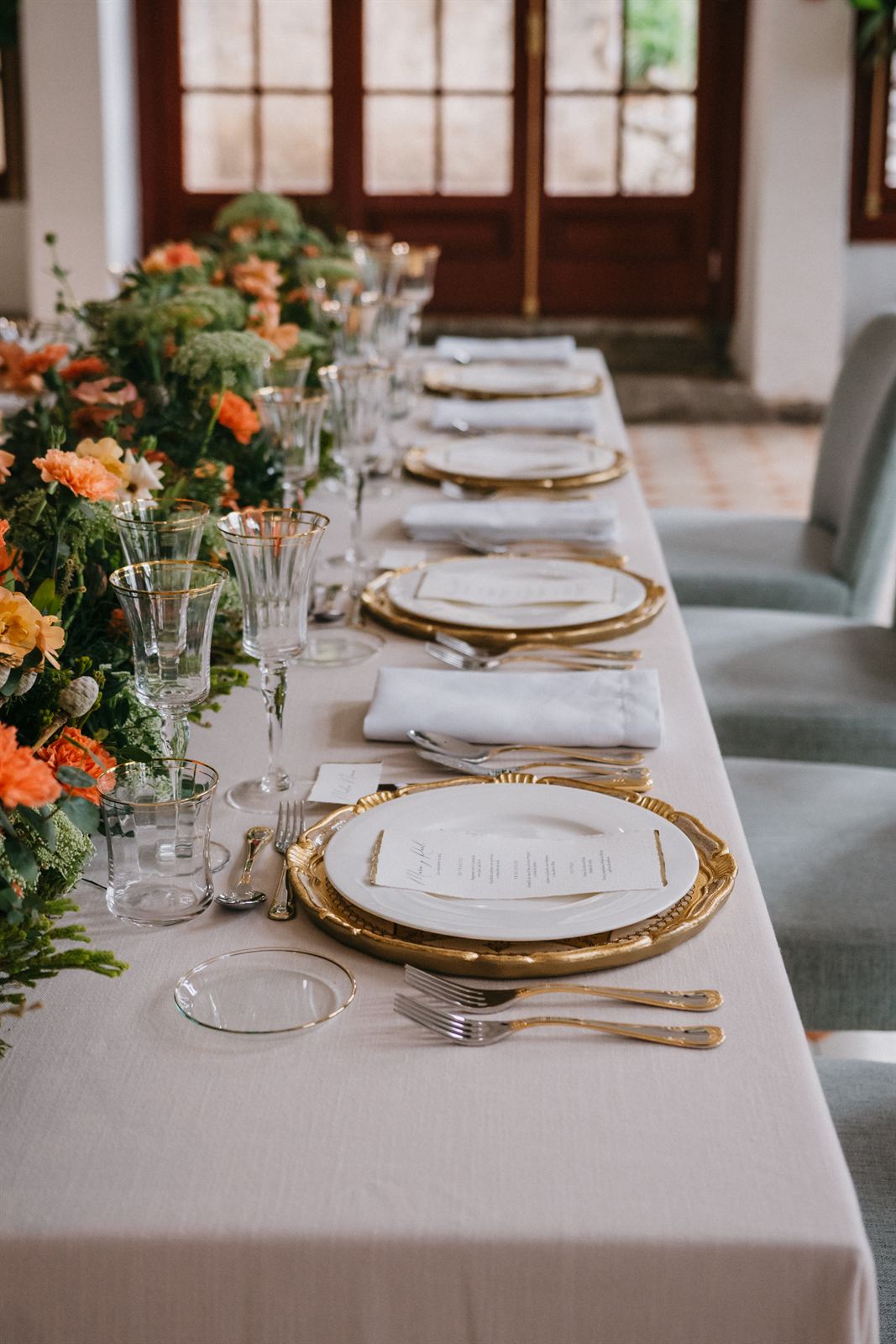 Mesa preparada para un evento de Rumor
